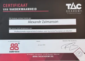 az kozijnen certificate