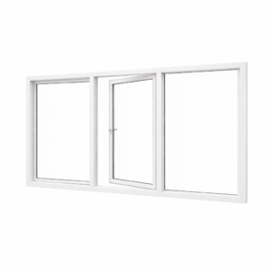Kunststof draairaam en vast glas | 3 vakken