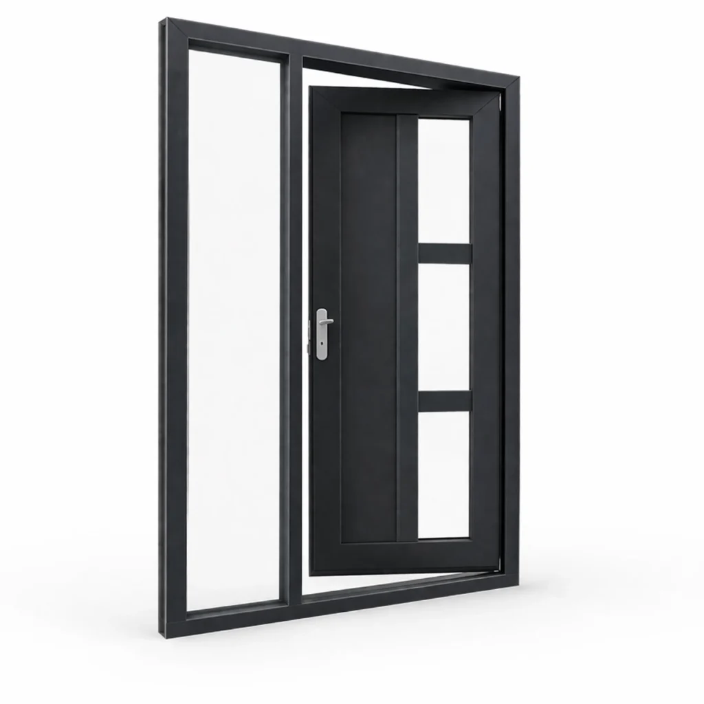 Aluminium Voordeur met zijlicht links
