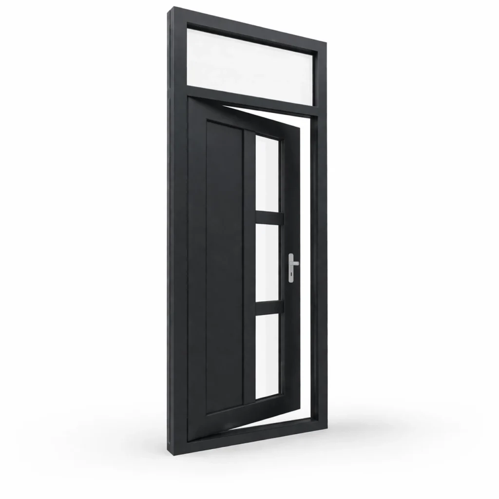 Aluminium voordeur met bovenlicht