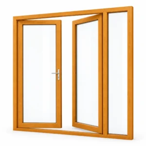 Houten Openslaande Deuren met zijlicht rechts
