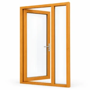 Houten Achterdeuren met zijlicht rechts