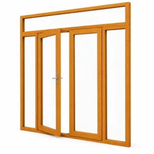 Tuindeuren met bovenlicht en twee zijlichten | Houten